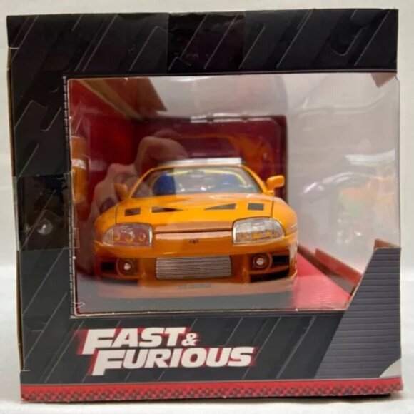 Jada Fast & Furious Brian's Toyota Supra Orange 1:24 Die-cast Model Car NIP - Picture 12 of 16